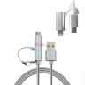 USB кабель PNGXE (micro USB / Lightning) 2 в 1 фото 4 — eCase