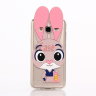 ТПУ накладка Rabbit для Samsung J200H Galaxy J2 (Розовый) фото 2 — eCase