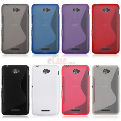 TPU накладка S-Case для Sony Xperia E4 — eCase