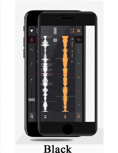 Захисне скло 5D (на весь екран) з кольоровою рамкою для iPhone 7 &mdash; eCase