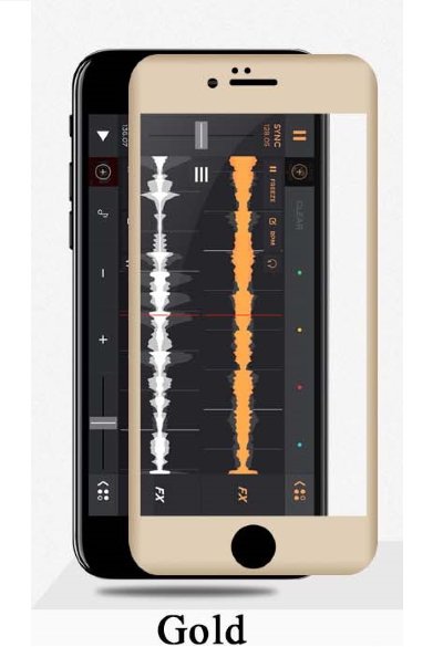 Захисне скло 5D (на весь екран) з кольоровою рамкою для iPhone 7 &mdash; eCase
