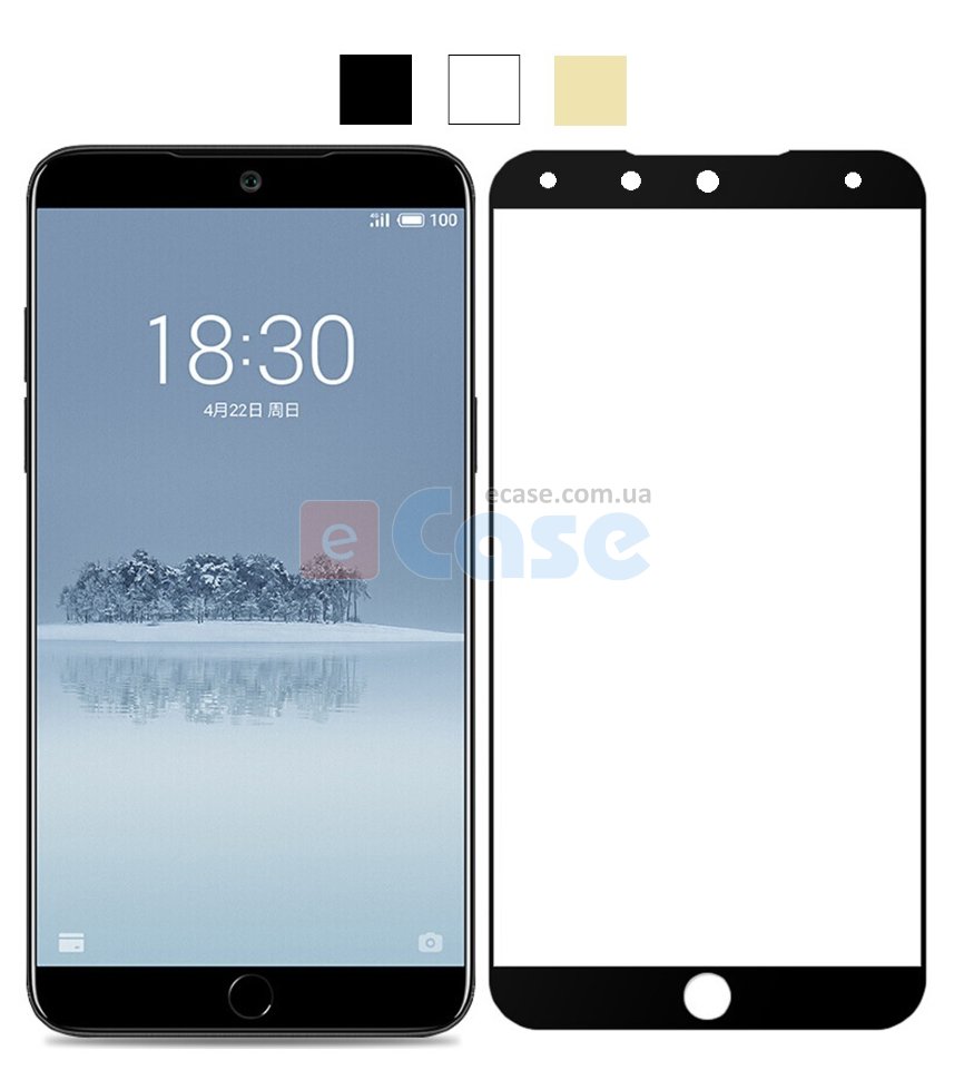 Защитное стекло для Meizu 15 Plus (Tempered Glass Frame 2,5D) с рамкой фото 1 — eCase