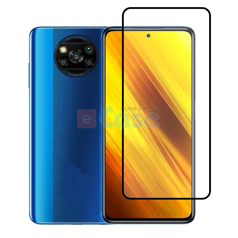 Защитное стекло 5D (на весь экран) с цветной рамкой для Xiaomi Poco X3 NFC фото 1 — eCase