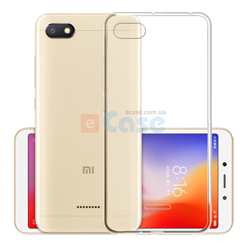 Прозрачная ТПУ накладка для Xiaomi Redmi 6A (Crystal Clear) фото 1 — eCase