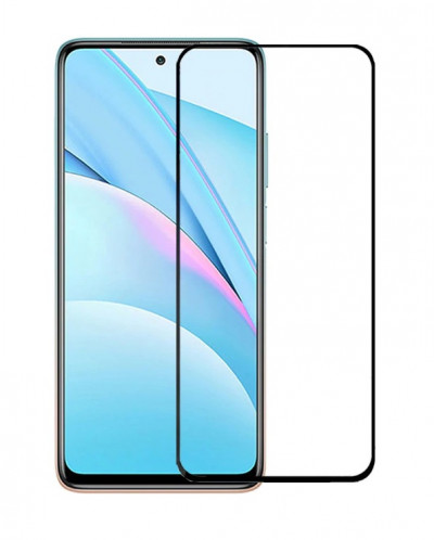 Захисне скло 5D (на весь екран) з кольоровою рамкою для Xiaomi Redmi Note 9 Pro 5G — eCase