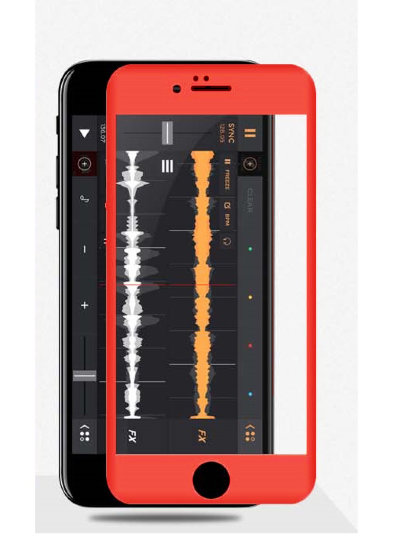 Защитное стекло 4D Full-screen с цветной рамкой для iPhone 8 — eCase