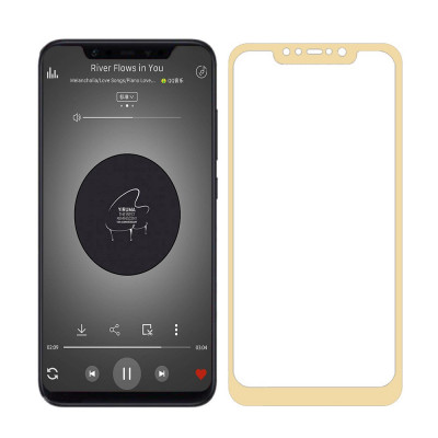 Защитное стекло для Xiaomi Pocophone F1 (Tempered Glass Frame 2,5D) с рамкой — eCase