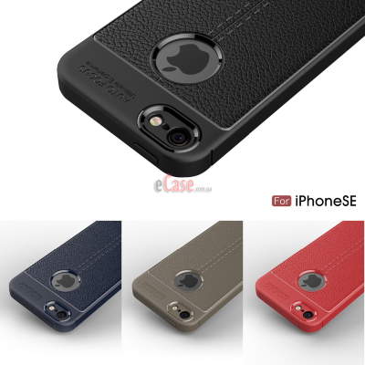 ТПУ накладка Leather для iPhone 5 / 5S / SE — eCase
