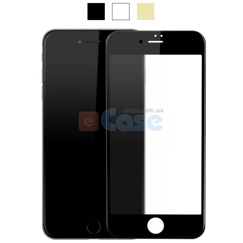 Защитное стекло 4D Full-screen с цветной рамкой для iPhone 6 Plus фото 1 — eCase