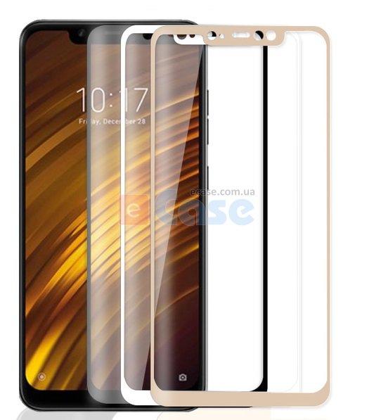 Защитное стекло 3D Full-screen Color Frame для Xiaomi Pocophone F1 фото 1 — eCase