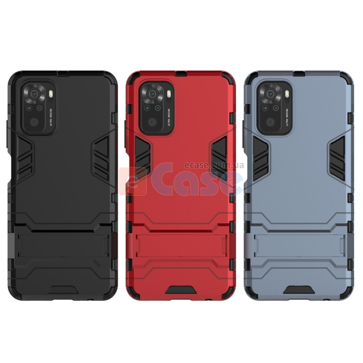 Защитный чехол с ТПУ бампером для Xiaomi Redmi Note 10 (c подставкой) фото 1 — eCase
