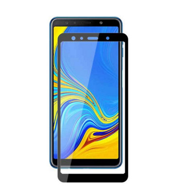 Захисне скло 4D Full-screen з кольоровою рамкою для Samsung A750 Galaxy A7 2018 — eCase