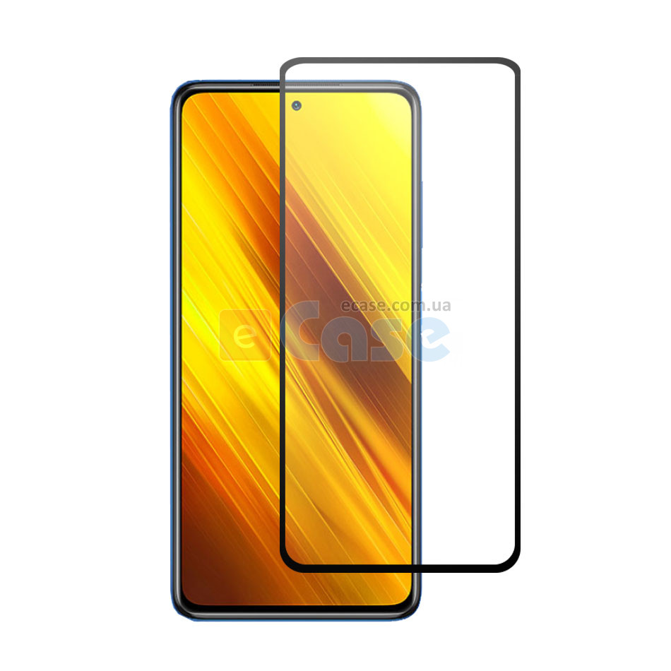 Защитное стекло для Xiaomi Poco X3 (Tempered Glass Frame 2,5D) с рамкой фото 1 — eCase