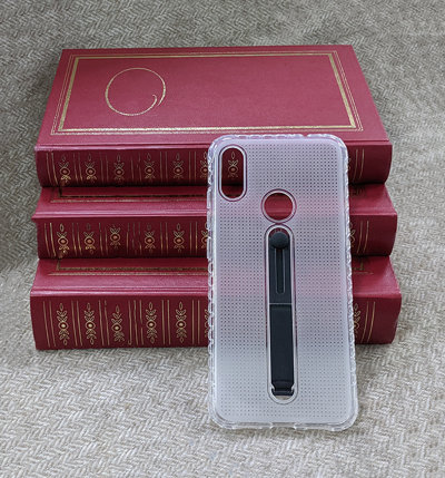 ТПУ накладка Dot (прозрачная) с подставкой для Xiaomi Mi 9T — eCase