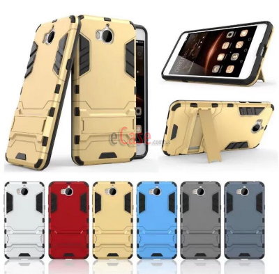 Ударопрочная накладка с ТПУ бампером для Huawei Y5 2017 (c подставкой) — eCase