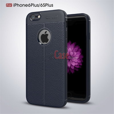 ТПУ накладка Leather для iPhone 6 Plus &mdash; eCase