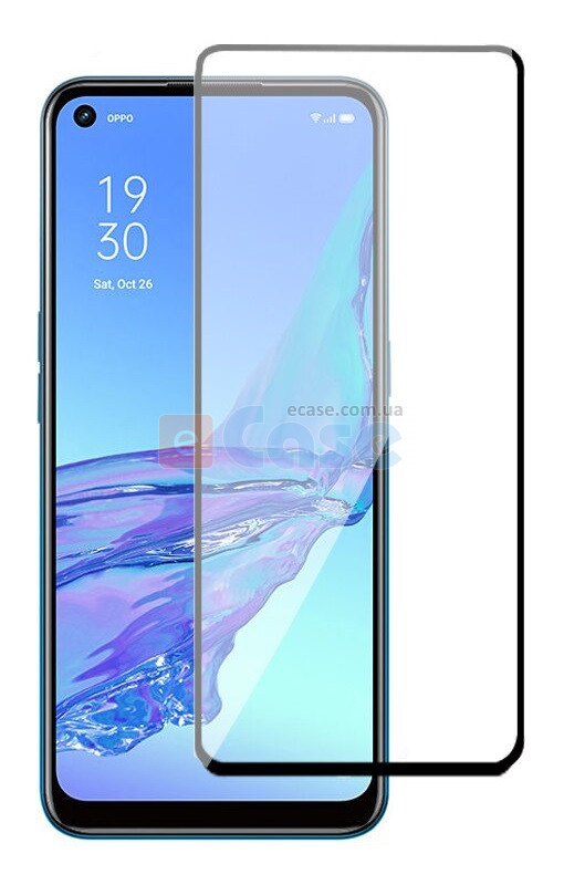 Защитное стекло 5D (на весь экран) с цветной рамкой для Oppo A53 фото 1 — eCase