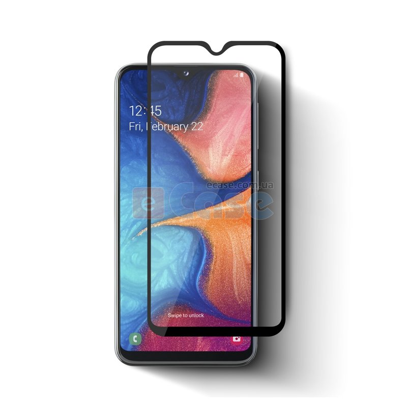 Защитное стекло 5D (на весь экран) с цветной рамкой для Samsung Galaxy A20s (A207F) фото 1 — eCase