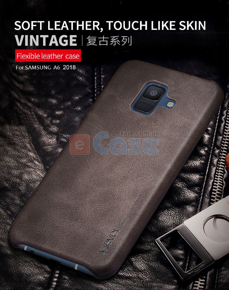 Кожаная накладка X-level Vintage для Samsung J600 Galaxy J6 2018 фото 1 — eCase