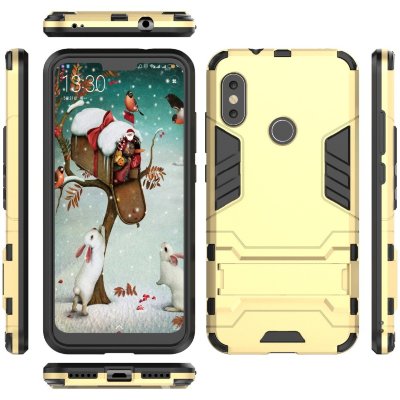 Ударопрочная накладка с ТПУ бампером для Xiaomi Redmi 6 Pro (c подставкой) — eCase