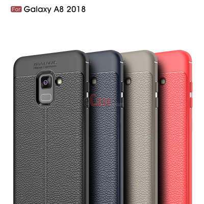 ТПУ накладка Leather для Samsung Galaxy A8 2018 A530F — eCase