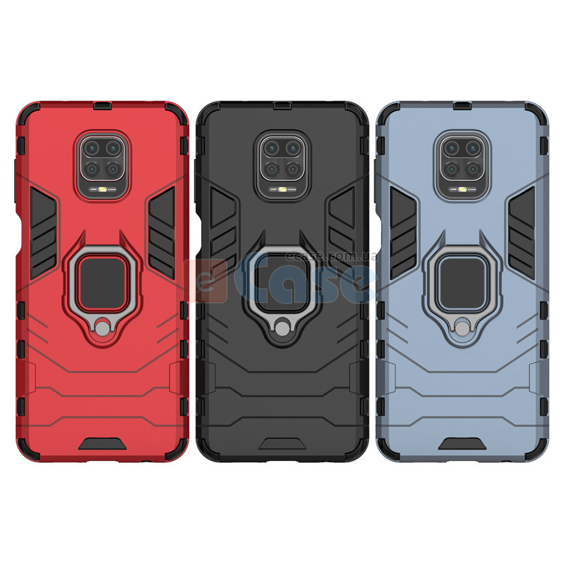 Ударопрочная накладка с подставкой и TPU бампером для Xiaomi Redmi Note 9 Pro фото 1 — eCase