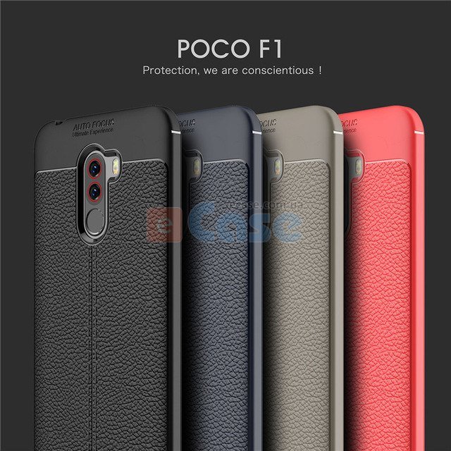 ТПУ накладка Leather для Xiaomi Pocophone F1 фото 1 — eCase