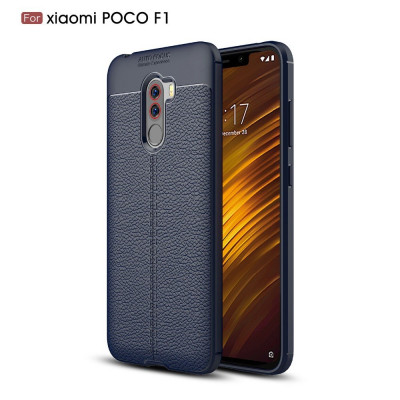 ТПУ накладка Leather для Xiaomi Pocophone F1 — eCase