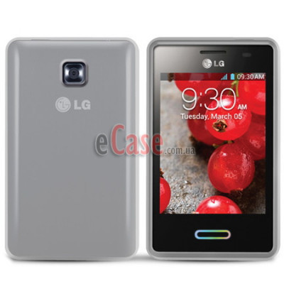 TPU накладка для LG E425 Optimus L3 II (матовий, однотонний) — eCase