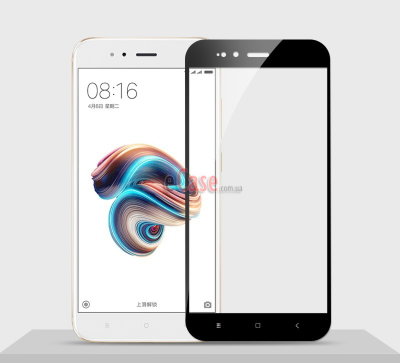 Защитное стекло для Xiaomi Mi A1 (Tempered Glass Frame 2,5D) с рамкой — eCase