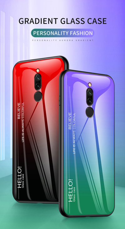 Накладка TPU + Glass Colorful для Xiaomi Redmi 8A Dual — eCase