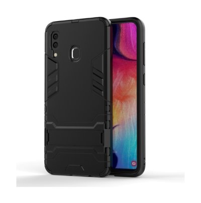 Ударопрочная накладка с ТПУ бампером для Samsung Galaxy A20 (A205F) (c подставкой) — eCase