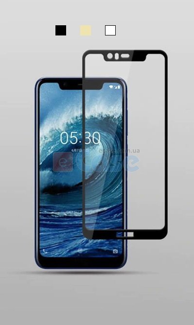 Захисне скло для Nokia X5 (Tempered Glass Frame 2,5 D) з рамкою фото 1 — eCase