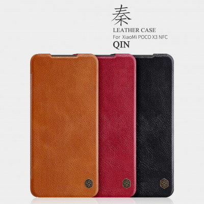 Чехол (книжка) Nillkin Qin для Xiaomi Poco X3 — eCase