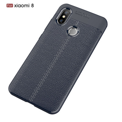 ТПУ накладка Leather для Xiaomi Mi8 — eCase