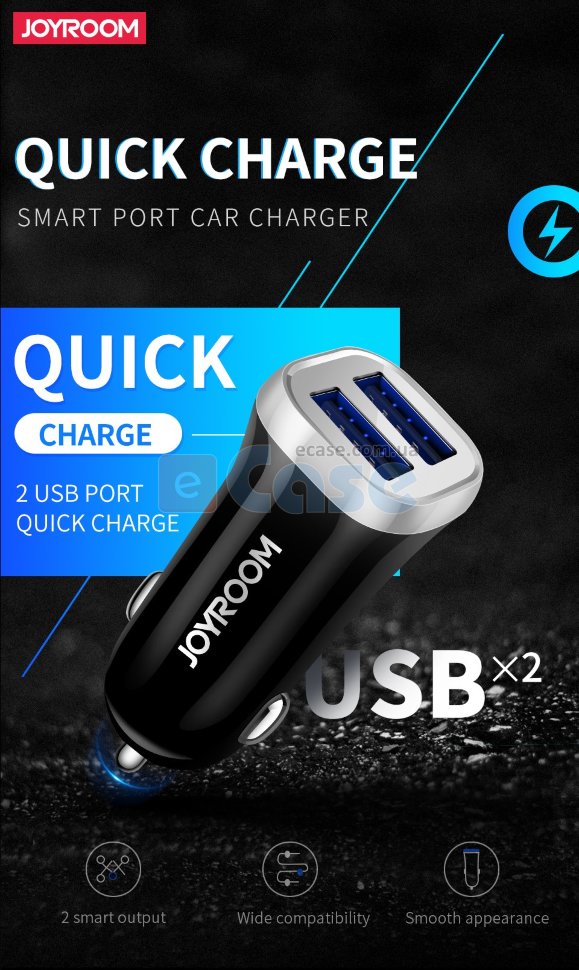 Автомобільний зарядний пристрій Joyroom (C-M216) 2 USB 3.1 A фото 1 — eCase