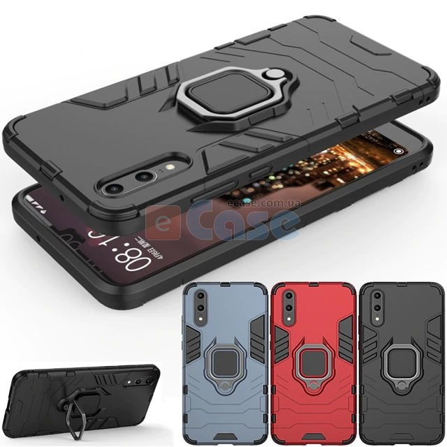 Ударопрочная накладка с подставкой и TPU бампером для Huawei P20 фото 1 — eCase