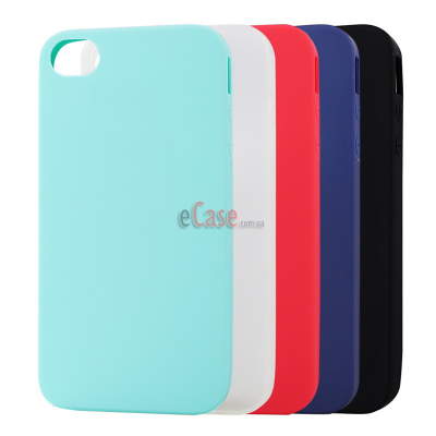 TPU накладка Matte для iPhone 4 / 4S (однотонна) — eCase