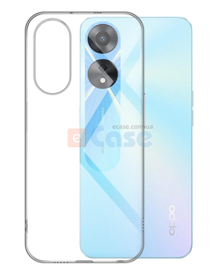 Силиконовый чехол для Oppo A98 (Crystal Clear) фото 1 — eCase