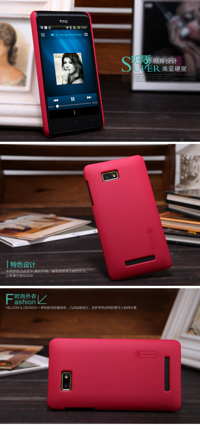 Пластиковая накладка Nillkin Matte для HTC Desire 400 + защитная пленка — eCase