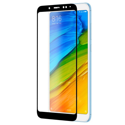 Защитное стекло 5D (на весь экран) с цветной рамкой для Xiaomi Redmi Note 5 Pro — eCase