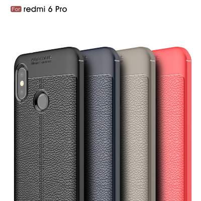 ТПУ накладка Leather для Xiaomi Redmi 6 Pro — eCase