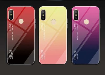 Накладка TPU + Glass Colorful для Xiaomi Mi6X — eCase