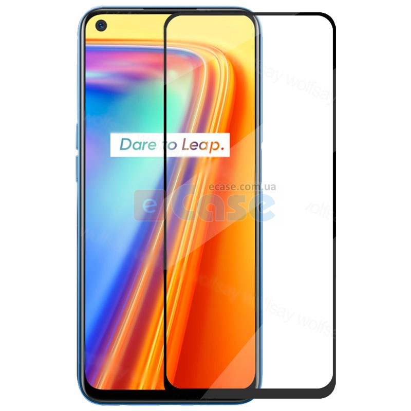 Захисне скло для Realme 7 (Tempered Glass Frame 2,5D) з рамкою фото 1 — eCase