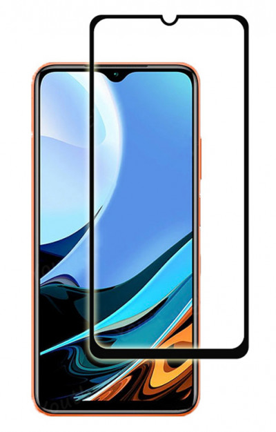 Захисне скло 5D (на весь екран) з кольоровою рамкою для Xiaomi Poco M3 — eCase