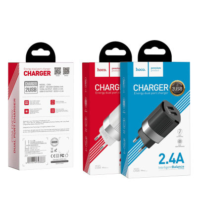 Мережевий зарядний пристрій HOCO C55A Energy 2 USB (2.4 A) — eCase