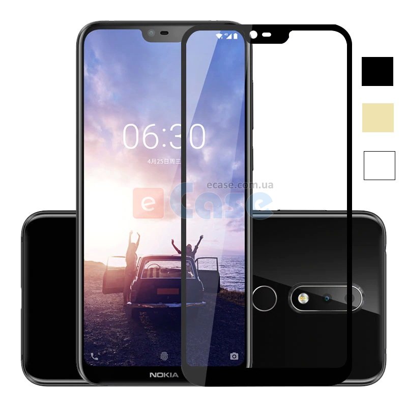 Защитное стекло для Nokia X6 (Tempered Glass Frame 2,5D) с рамкой фото 1 — eCase