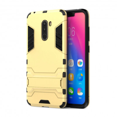 Ударопрочная накладка с ТПУ бампером для Xiaomi Pocophone F1 (c подставкой) — eCase