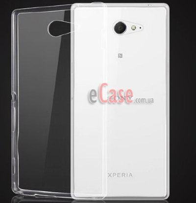 Прозора ТПУ накладка для Sony Xperia M2 Dual (D2302) (Crystal Clear) — eCase