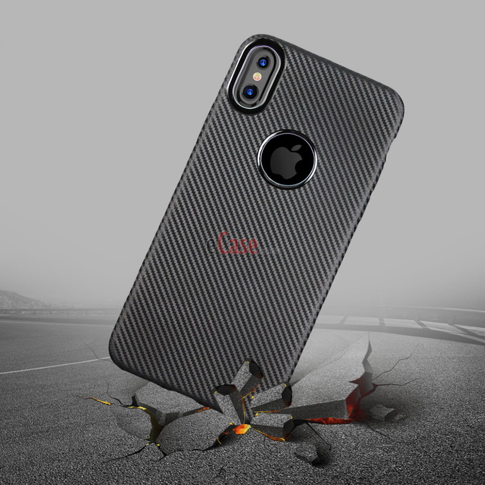 ТПУ накладка Carbon для iPhone 10 (X) фото 1 — eCase
